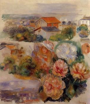 皮埃爾 奧古斯特 雷諾阿 Landscape, Flowers and Little Girl 皮埃爾 奧古斯特 雷諾阿 Landscape, Flowers and Little Girl